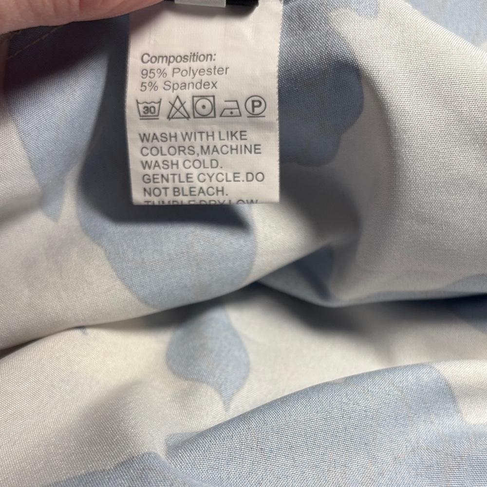 SHEIN White and Blue Floral Maxi Skirt - Picture 5 of 5